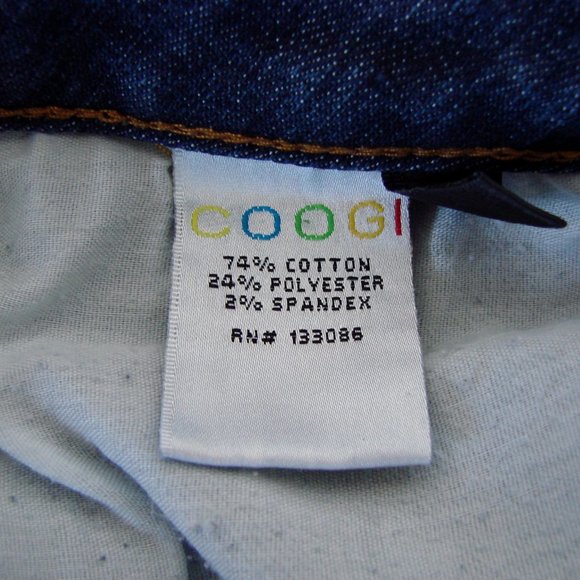 COOGI Bootcut Jeans Tall Dark Wash Stretch Gold Embroidered Logo Size 12 - Picture 15 of 16